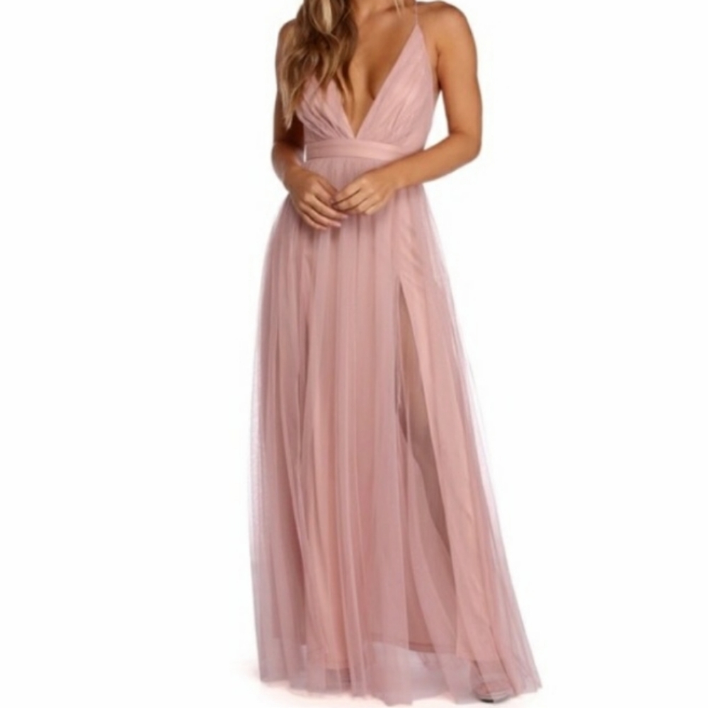 Windsor pink tulle gown